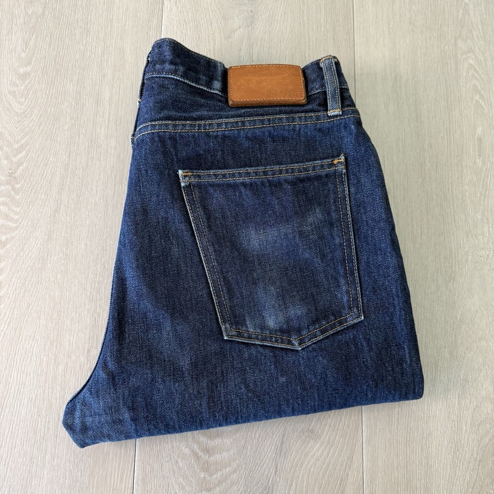 Taylor Stitch Democratic Blue Denim Jeans Made in USA Men's Size W 34 x L 36